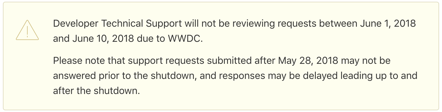 苹果开发者热线4006701855在2018年5月28日关闭-WWDC要召开了