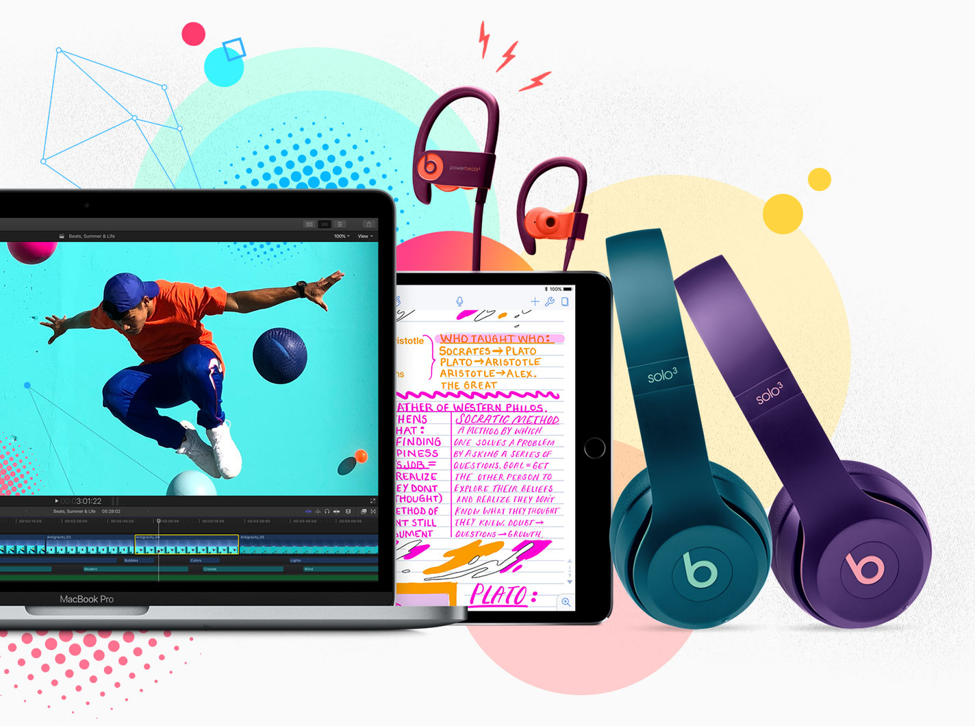 2018年-Apple教育版活动-购买MAC或者iPad-赠送Beats耳机-比以前更加丰富的颜色！