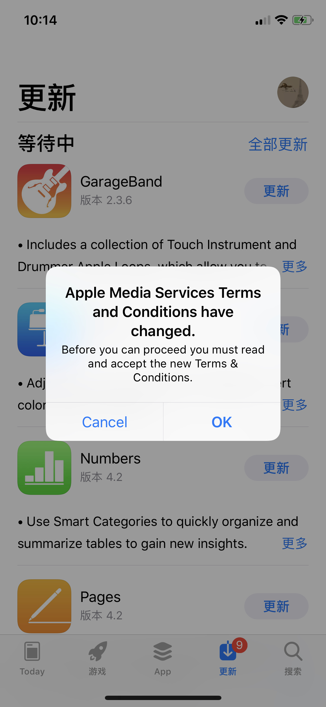iOS 12 App Store更新了条款，需要同意才能更新应用