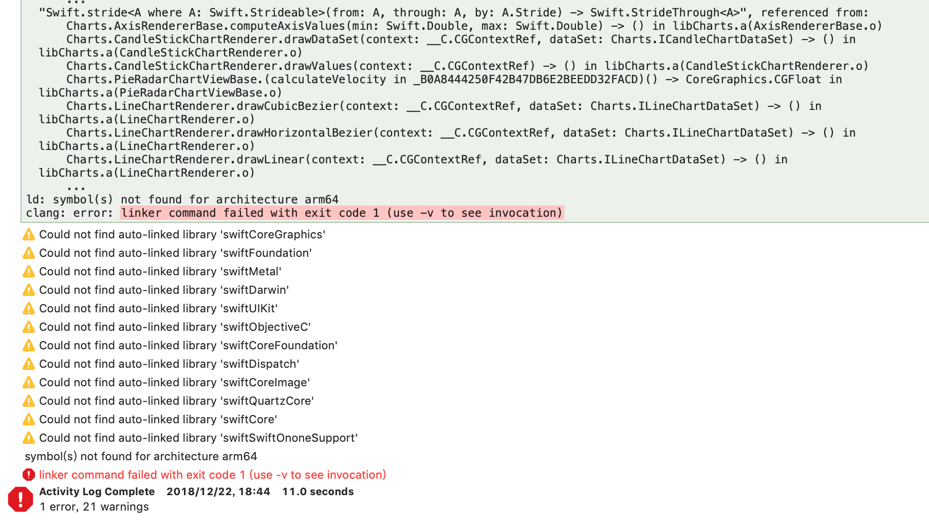 #iOS开发# 使用Pods中使用Swift和Objective-C混编-编译不通过的原因-ld: symbol(s) not found for architecture arm64