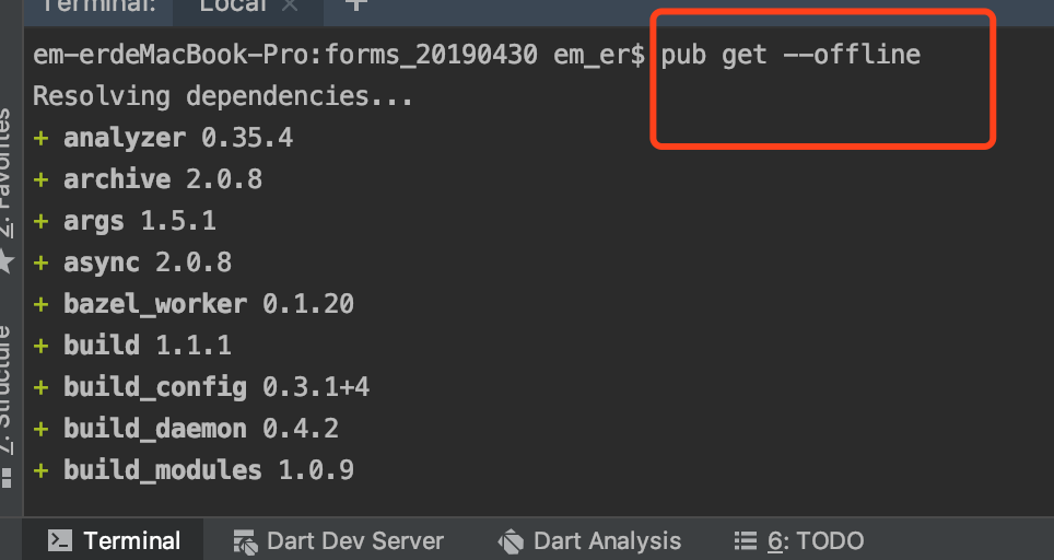 WebStorm新建Dart项目之后无法运行，No pubspec.lock file found, please run "pub get" first. 解决方法